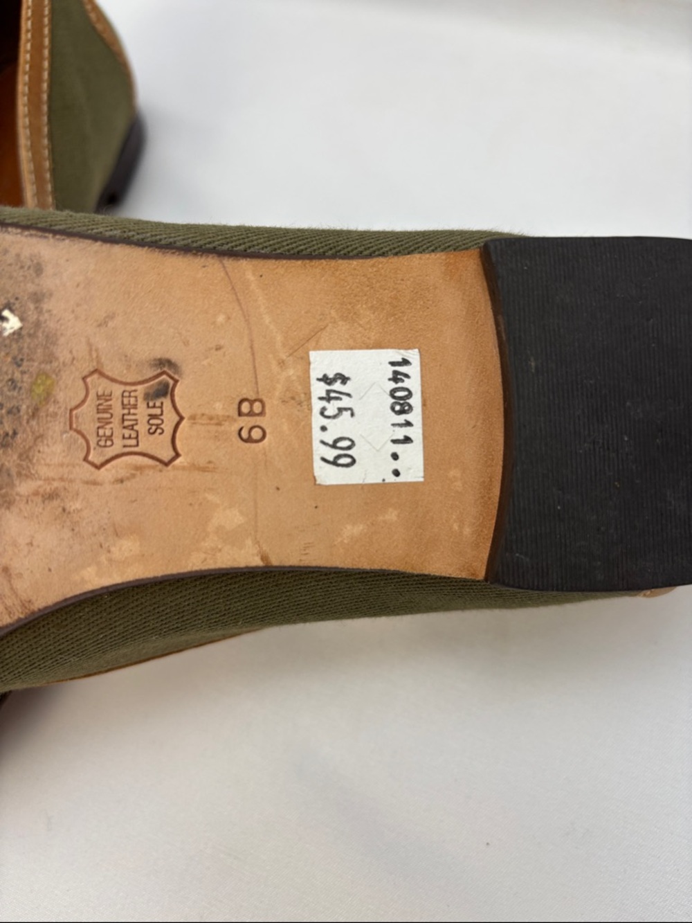 Talbots Women’s Sz6 Olive and Brown Buckle Loafers #0303 - Picture 4 of 13